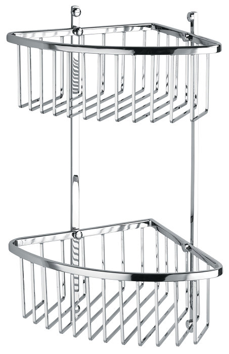 ADORA® hjørnehylle dobbel trådkurv